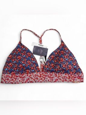 J.Crew x Liberty London Floral Print Bikini Top, NWT, size L